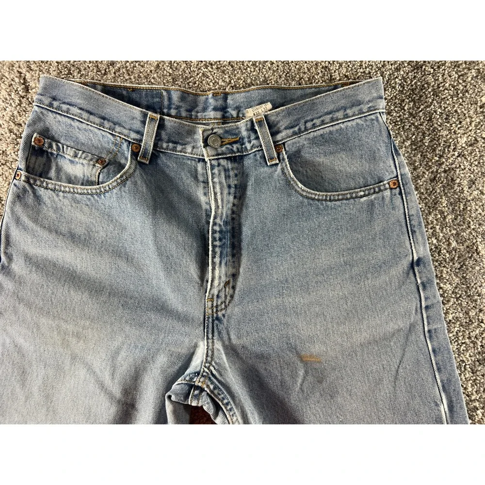 Vintage Y2k 2002 Levis 505 Regular Fit Straight Leg Light Wash Jeans 33x32